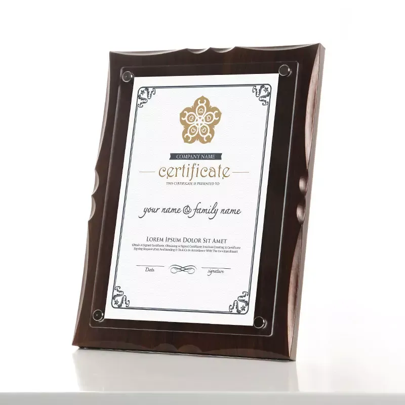 Wholesale Wood Plaque Frame Certificate Diploma Frame