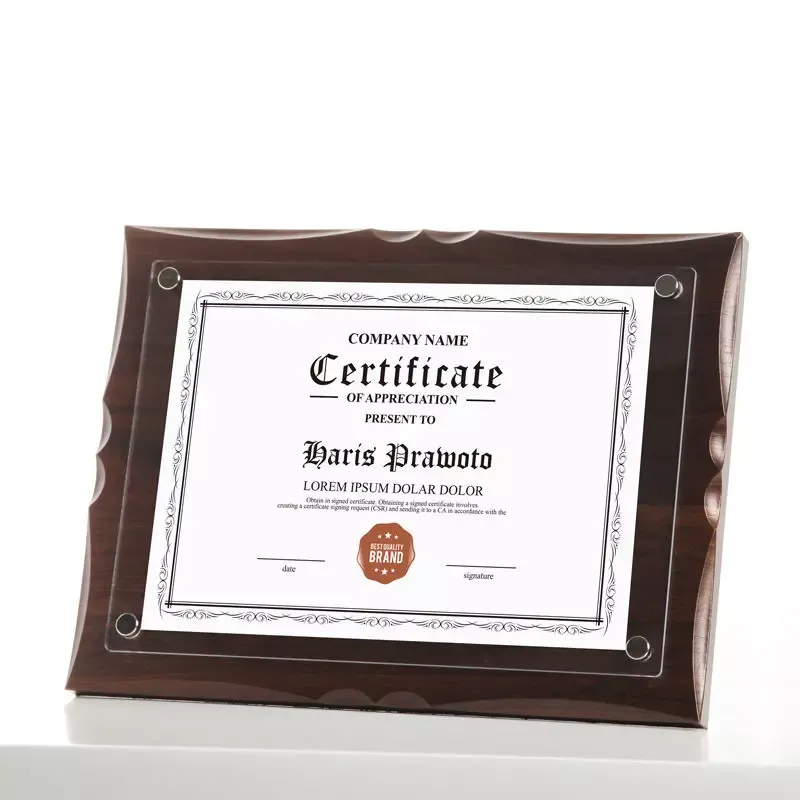 Wholesale Wood Plaque Frame Certificate Diploma Frame