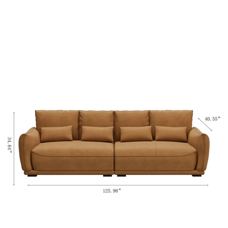 125.58'' Roll Arm Sofa