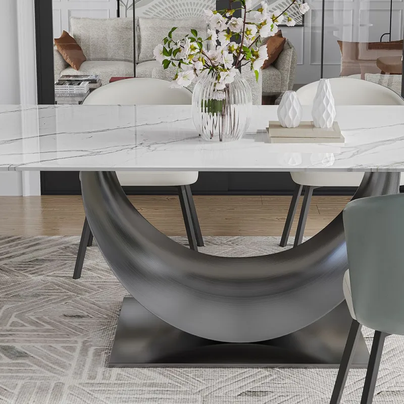 63"Modern Minimalist Dining Table for 4