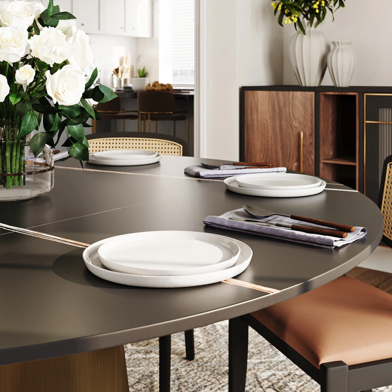 47"Modern Luxury White Round Dining Table for 4
