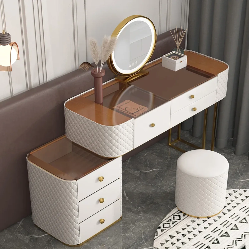 Modern Makeup Vanity Set with Mirror