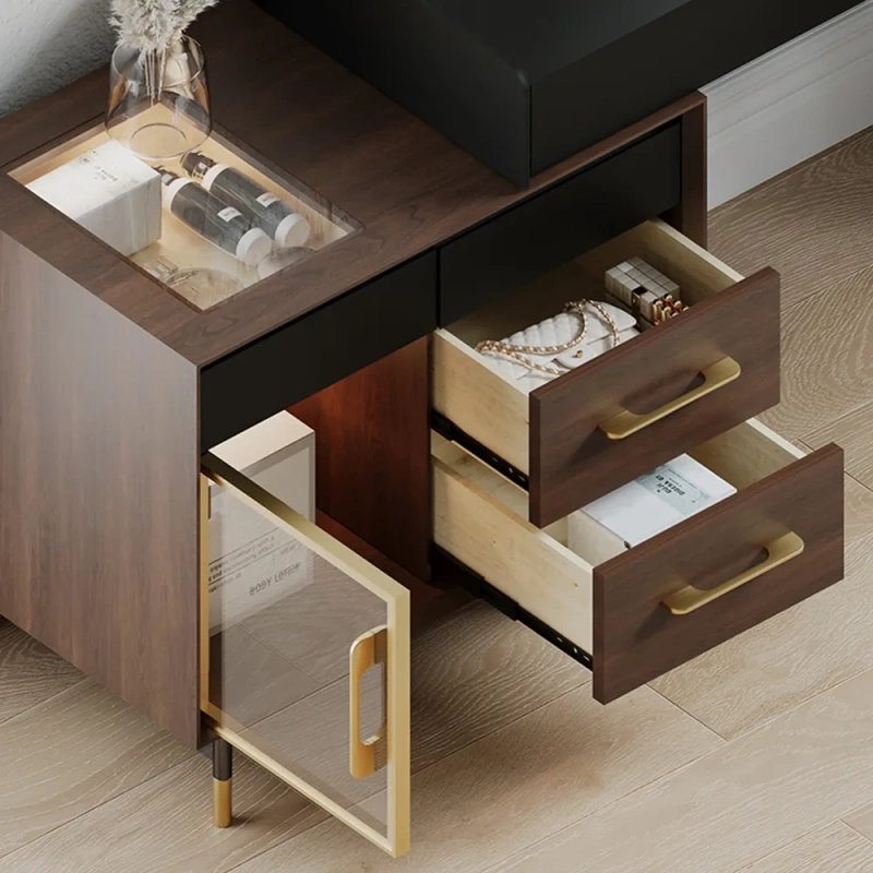 Mid-century Modern Makeup Vanity Table Set