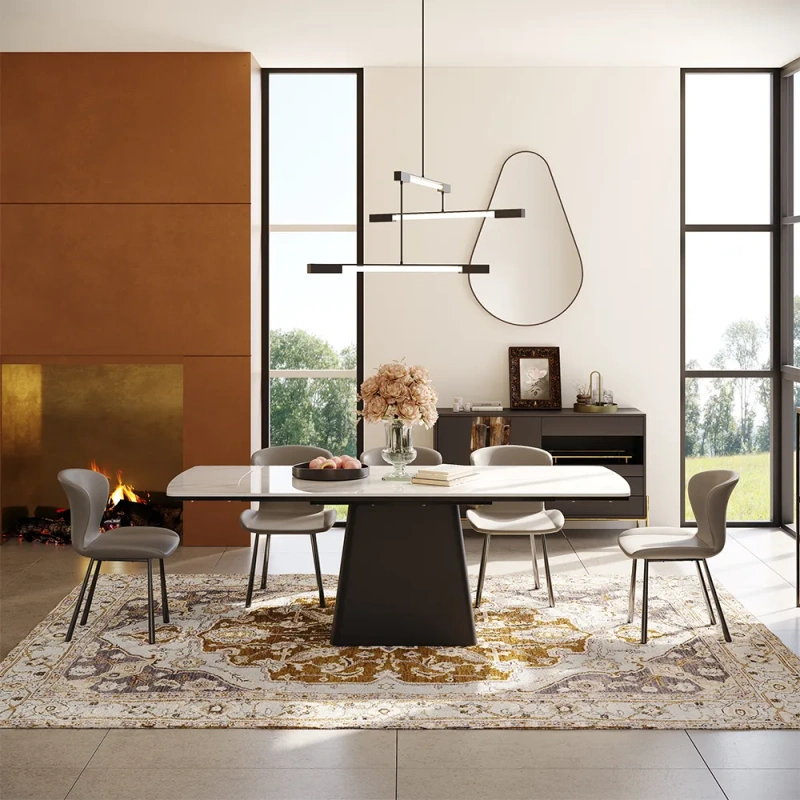 55"-79"Extendable Modern Dining Table For 4-8