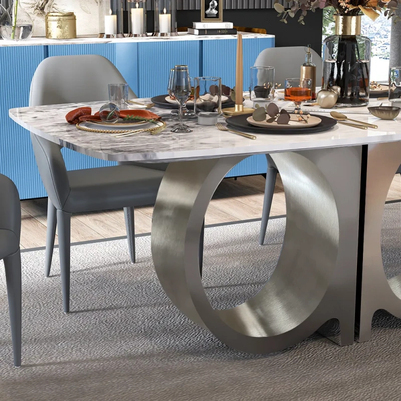 79"Modern Design Rectangular Dining Table for 8