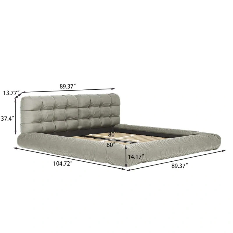 Platform Bed Frame Queen Size Bed Frame with Headboard