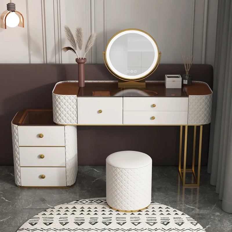Modern Makeup Vanity Set with Mirror