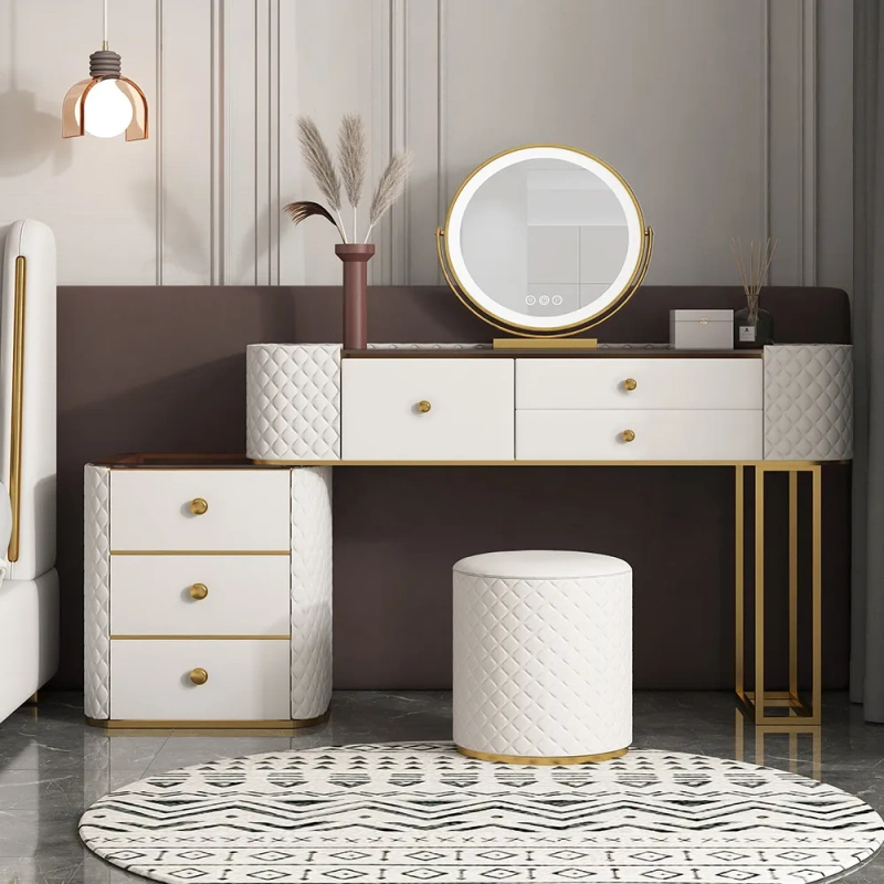 Modern Makeup Vanity Set with Mirror