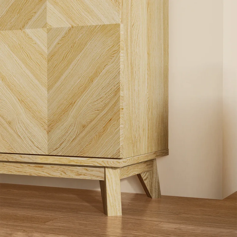 51.18'' Minimalist Boho Side Cabinet