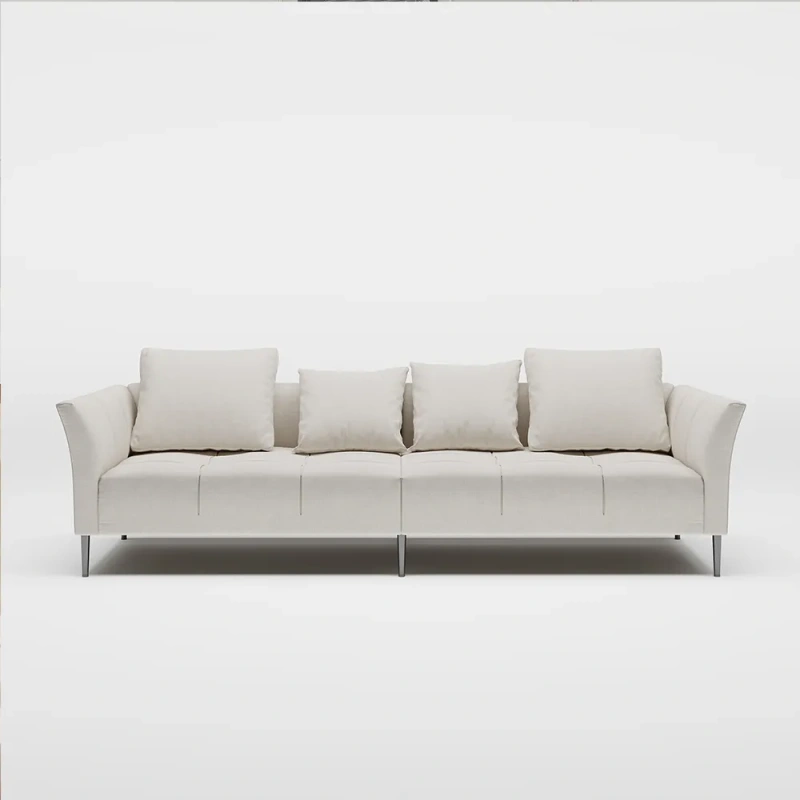 97.63" Modern Beige Sofa
