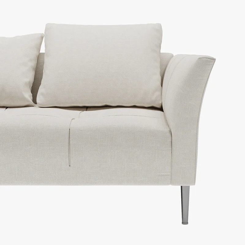 97.63" Modern Beige Sofa