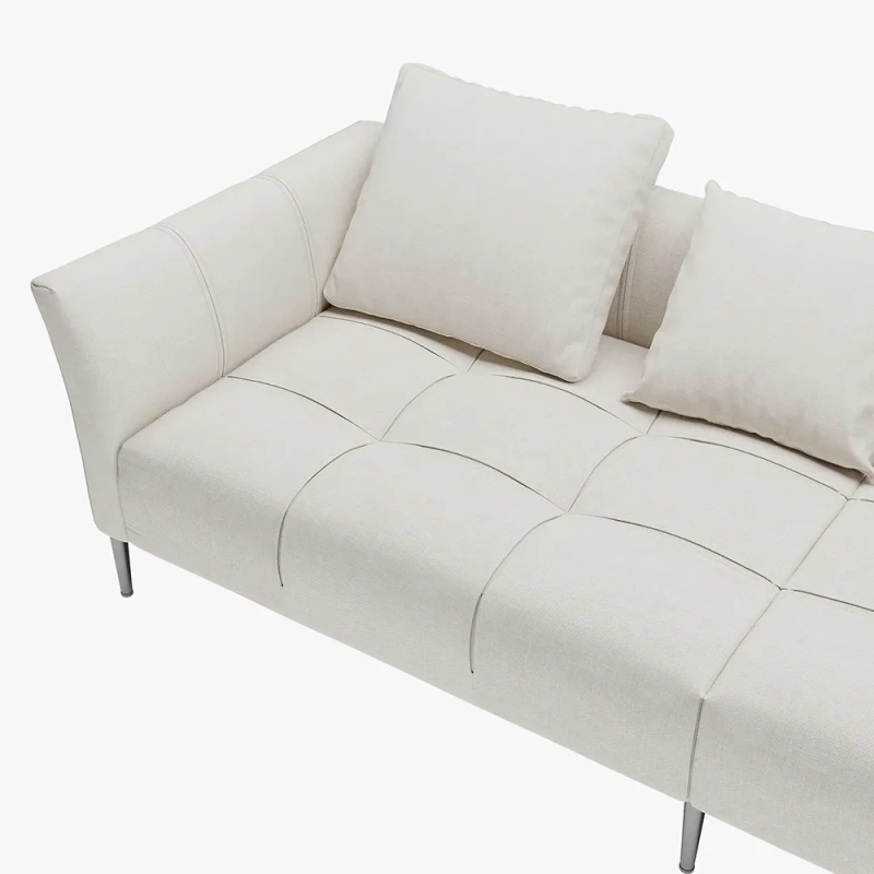 97.63" Modern Beige Sofa