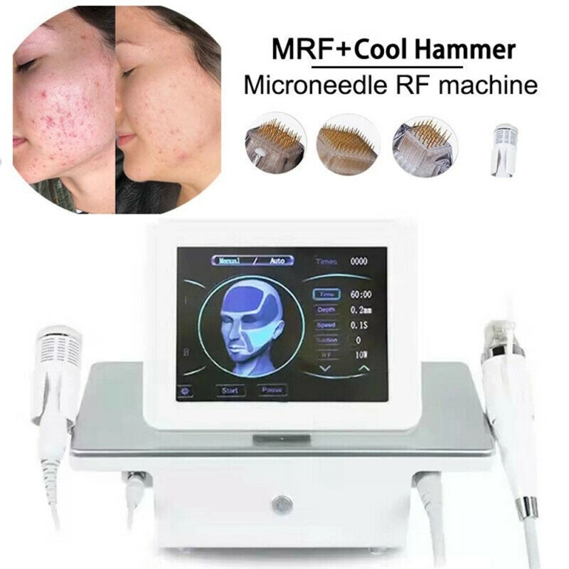 Portable 2in1 Microneedle Fractional RF Machine Micro Needle Equipment Skin Care Beauty Device Wrinkle Removal Face Lifting Tighten Shrink Pores Anti Stretch Marks