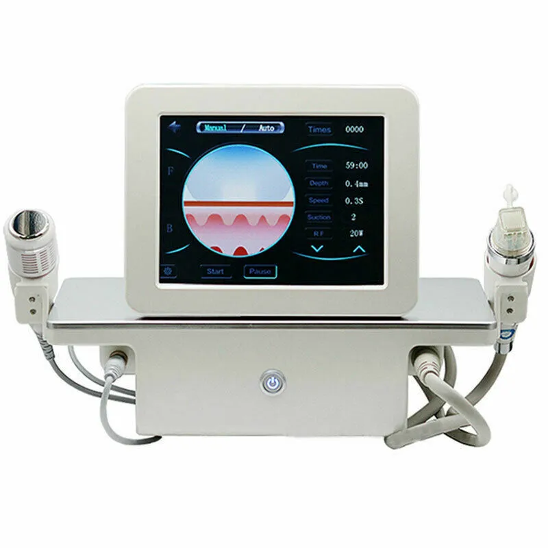 Portable 2in1 Microneedle Fractional RF Machine Micro Needle Equipment Skin Care Beauty Device Wrinkle Removal Face Lifting Tighten Shrink Pores Anti Stretch Marks
