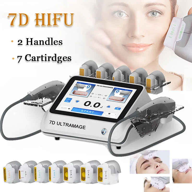 Portable Professional Multi-Functional Beauty Equipment Ultrasound 7D HIFU Machine Face Eyes Lifting Body Slimming Skin Tightening Wrinkle Removal
