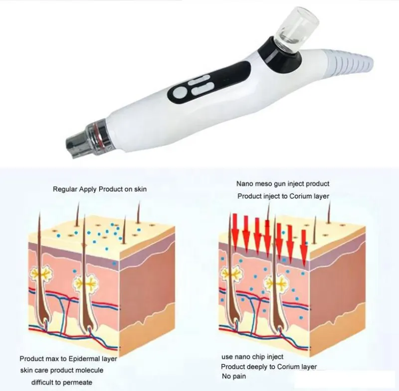 EMS Microneedle RF Nanometre Meso Gun No Needle Injection Wrinkle Removal