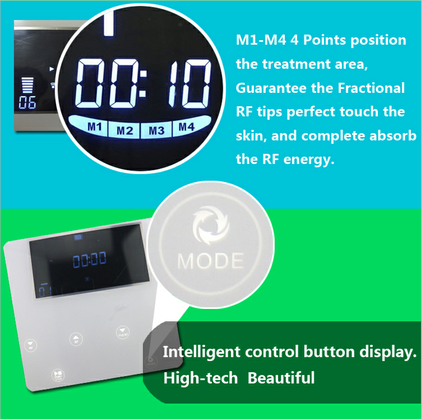 Intelligent Fractional RF Machine Radio Frequency Face Lift Skin Tightening Wrinkle Removal Dot Matrix Machine 3 Tips