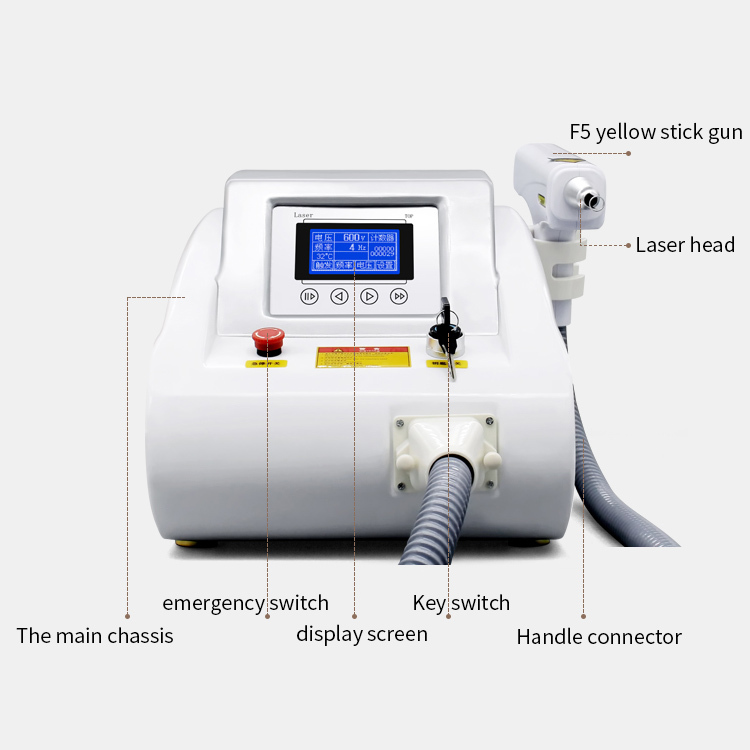 Professional Carbon Peel Laser Q Switched Nd Yag Laser Tattoo Removal Machine