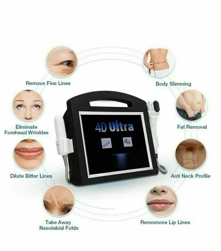 2IN1 4D HIFU Vmax Hifu 12 Lines High Intensity Focused Ultrasound Hifu Machine Skin SMAS Lifting Face Body Slimming Wrinkle Removal