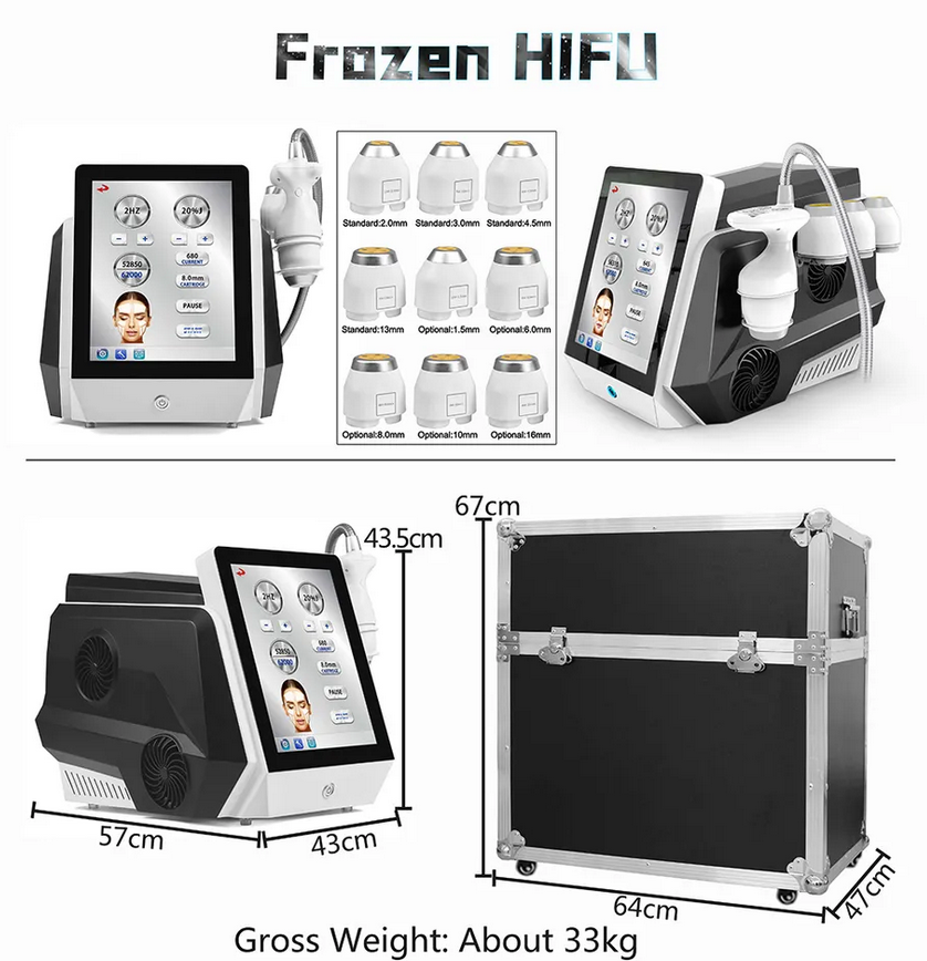Comfortable treatment 5D ice hifu vmax smas face lifting frozen hi fu machine with skin cooling 2 in 1