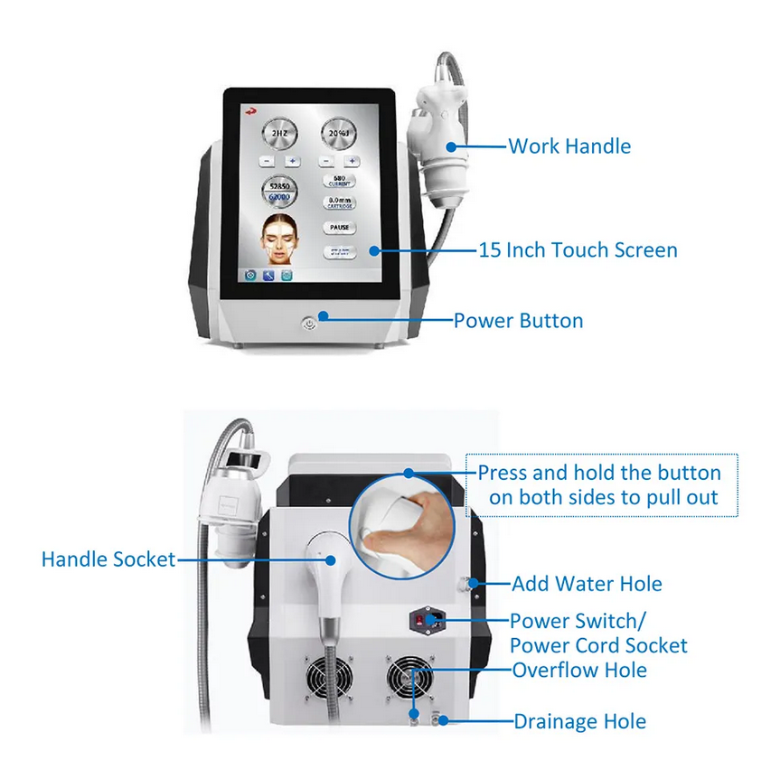 Comfortable treatment 5D ice hifu vmax smas face lifting frozen hi fu machine with skin cooling 2 in 1