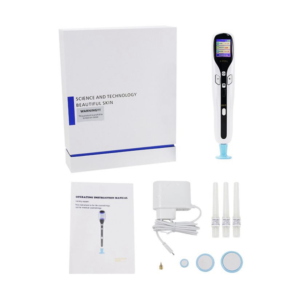 Professional 2 in 1 Ozone Plasma Mole Removal Pen LCD eyelid lifting Freckle Dark Spot Wart Remover Machine Tattoo Remaval Tool