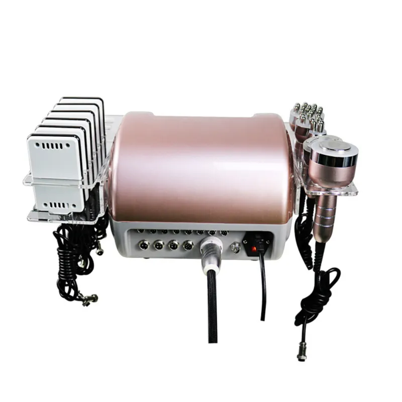 6 IN 1 40K Ultrasonic Cavitation Lipo Laser Liposuction Weight Loss Machines Radio Frequency Skin Tightening Vacumm Slimming Machine