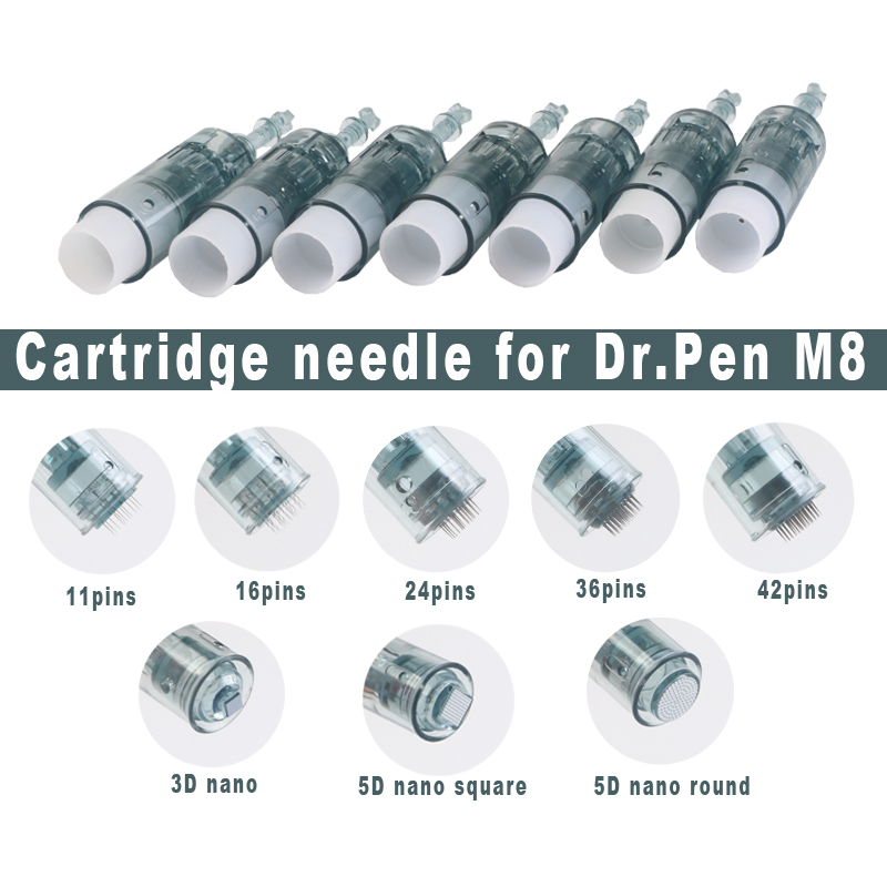 Price for 25pcs 11/16/24/36/42/nano Replacement Microneedle Cartridges Tips Head for Derma Pen M8 Skin Care Rejuvenation