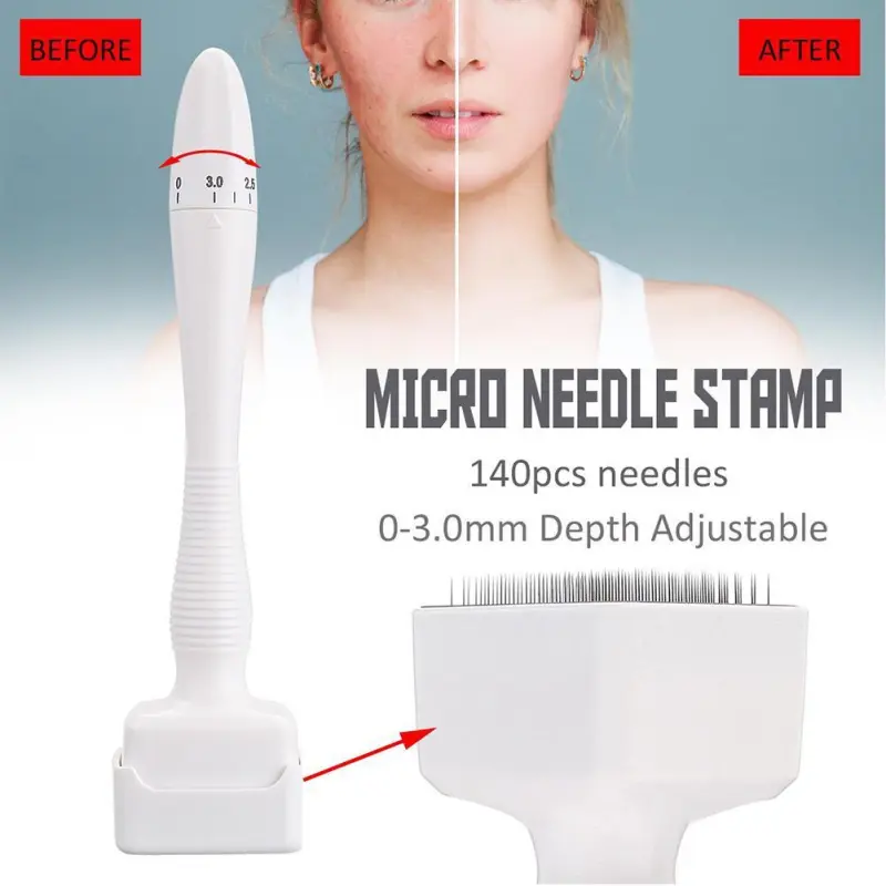 DRS Derma Stamp Adjustable 0.25-3.0mm 140Pin Microneedle 140A Anti Hair Loss