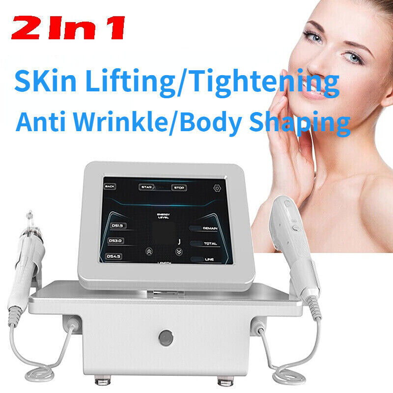 2IN1 7D Hifu and Microneedle Fractional RF Machine Anti Stretch Mark Fat Burn Skin Lifting Rejuvenation