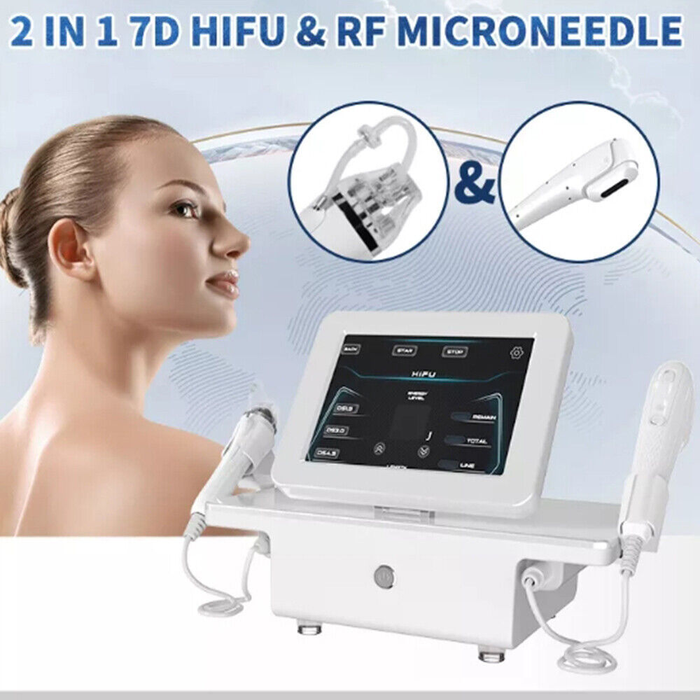 2IN1 7D Hifu and Microneedle Fractional RF Machine Anti Stretch Mark Fat Burn Skin Lifting Rejuvenation