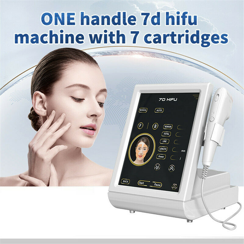 Ultrasonic 7D Hifu Machine with 7pcs Cartridges Face Skin Tightening Body Slimming Wrinkle Removal Skin Care Rejuvenation