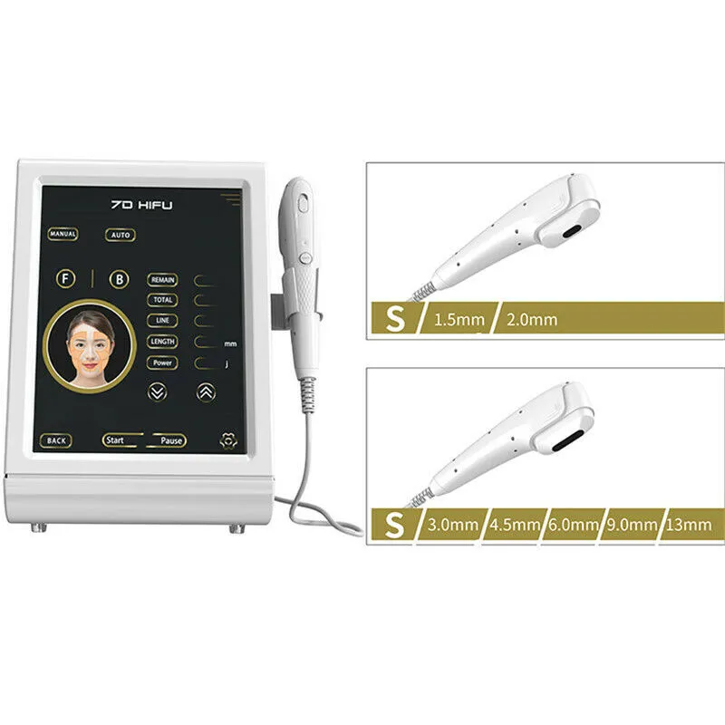 Ultrasonic 7D Hifu Machine with 7pcs Cartridges Face Skin Tightening Body Slimming Wrinkle Removal Skin Care Rejuvenation