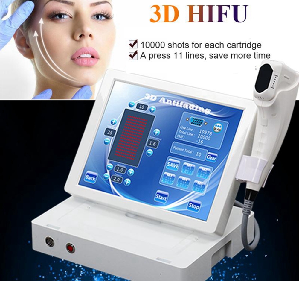Portable 3D 4D HIFU Machine Face Lifting Wrinkle Removal Facial Machine Fat Reduction Body Slimming HIFU Machine