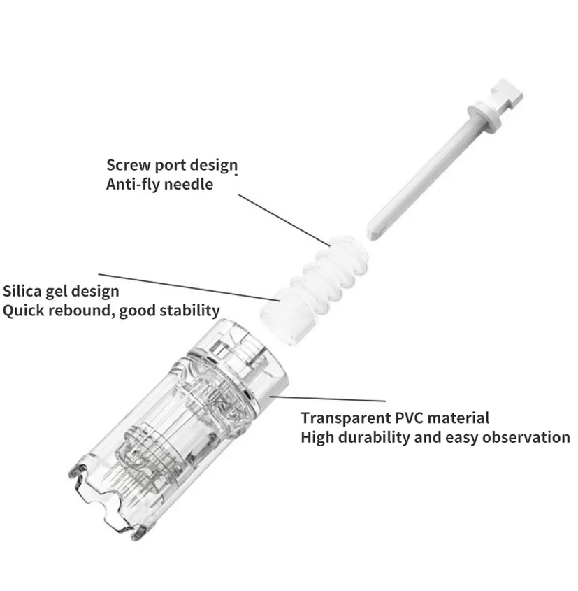 Replacement 12/24/36/42/nano round Pins Microneedle Cartridges Tips Head for Electric Derma Pen Dr.pen A10