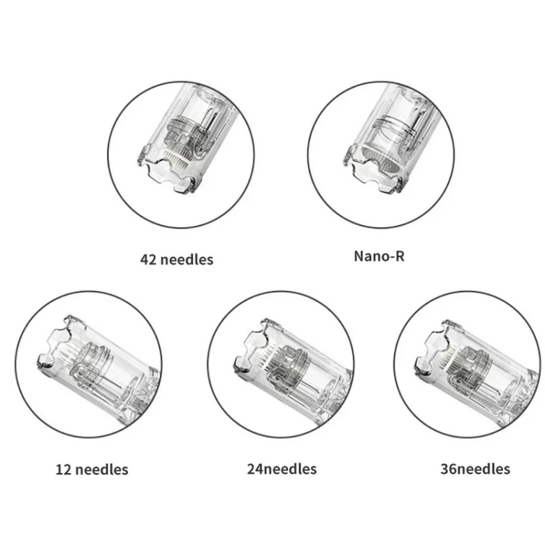 Replacement 12/24/36/42/nano round Pins Microneedle Cartridges Tips Head for Electric Derma Pen Dr.pen A10