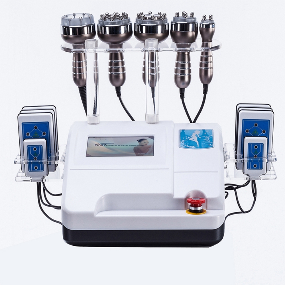 Hot Product 6 in 1 Vacuum Laser Radio Frequency Multi-polar  RF 40K Cavi Lipo Slimming Ultrasonic Liposuction Cavitation Machine For Spa