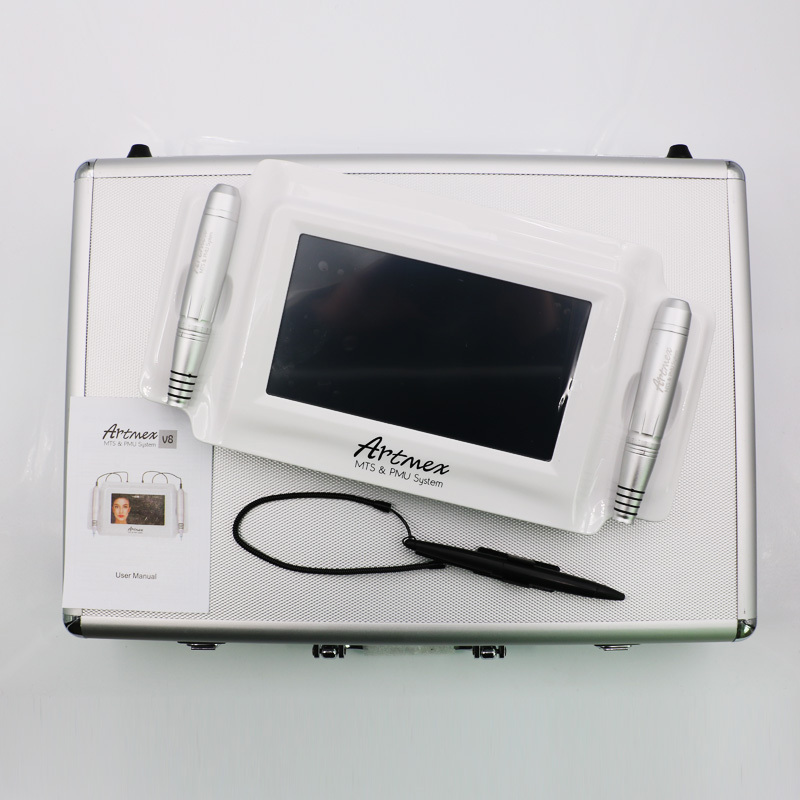 Permanent Makeup Digital Artmex V8 Touch Tattoo Machine Set Eye Brow Lip Rotary Pen MTS System