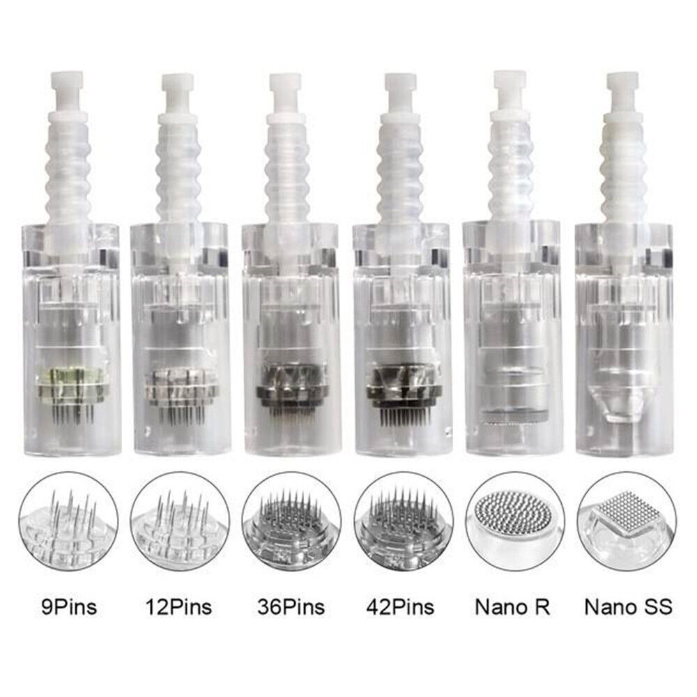 Wholesale Price 500pcs Microneedle Cartridges Tips 1/3/5/7/9/12/36/42/round nano Pins Head for Derma Pen N2 M5 M7 Dr.pen