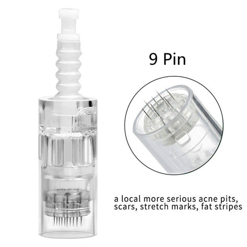 Wholesale Price 500pcs Microneedle Cartridges Tips 1/3/5/7/9/12/36/42/round nano Pins Head for Derma Pen N2 M5 M7 Dr.pen