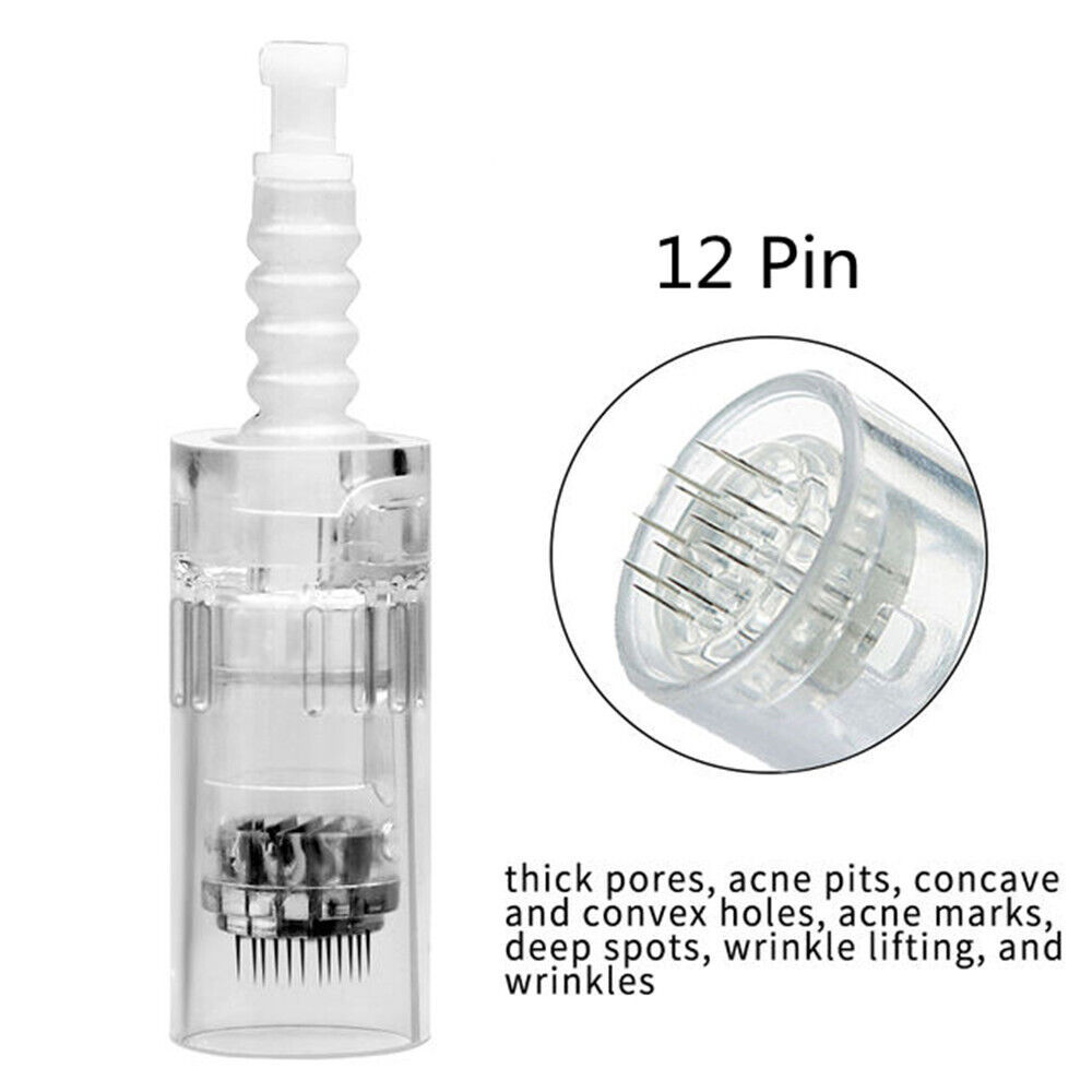 Wholesale Price 500pcs Microneedle Cartridges Tips 1/3/5/7/9/12/36/42/round nano Pins Head for Derma Pen N2 M5 M7 Dr.pen