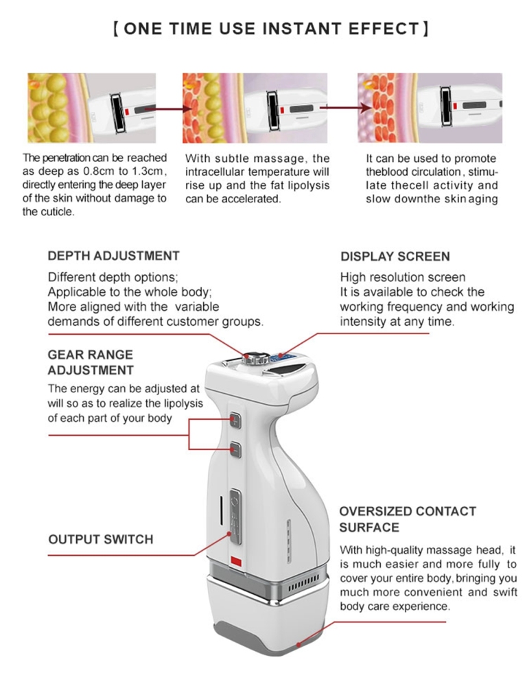 Portable Hellobody Ultrasounic Hifu Body Slimming Shaper cellulite reduce High Intensity Focusd Ultrasound Machine Home Use
