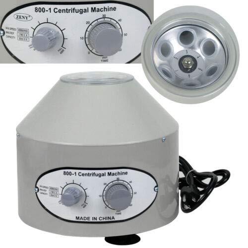 Portable Desktop Electric Centrifuge Machine Desktop Electric Lab Laboratory Medical Centrifuge Machine 4000rpm 1790xg with Timer and Speed Control 20 ml x 6 Tubes