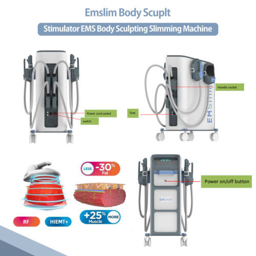Professional 2/4 Handles Emslim Neo RF Body Slimming Sculpting Muscle Building Fat Loss Machine for Beauty Salon