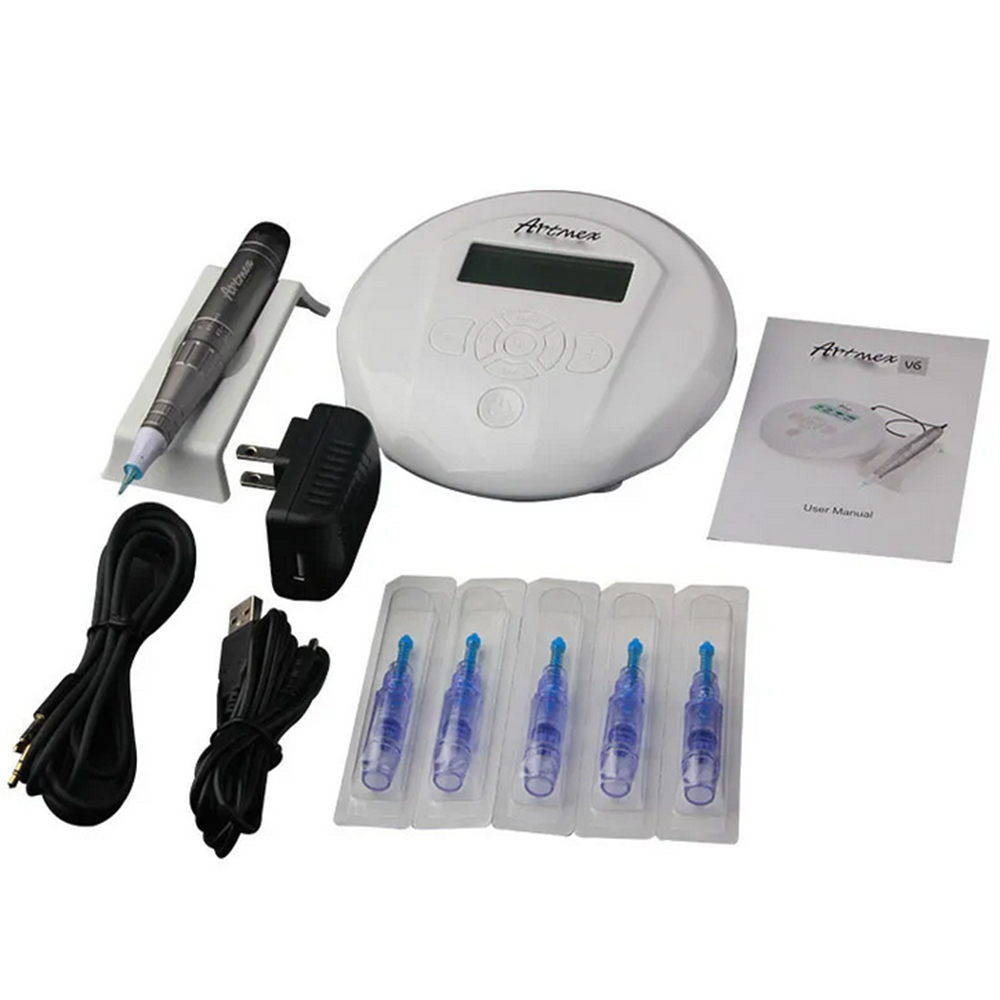 Portable Permanent Makeup Tattoo Machine Artmex V6 Eye brow Lip Line Rotary Pen MTS PMU System Skin Beauty Salon and Home Use