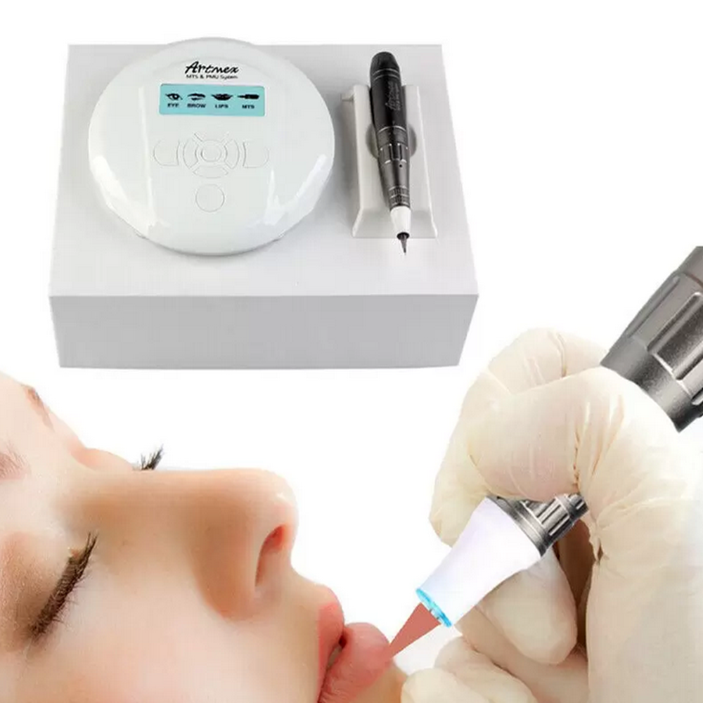Portable Permanent Makeup Tattoo Machine Artmex V6 Eye brow Lip Line Rotary Pen MTS PMU System Skin Beauty Salon and Home Use