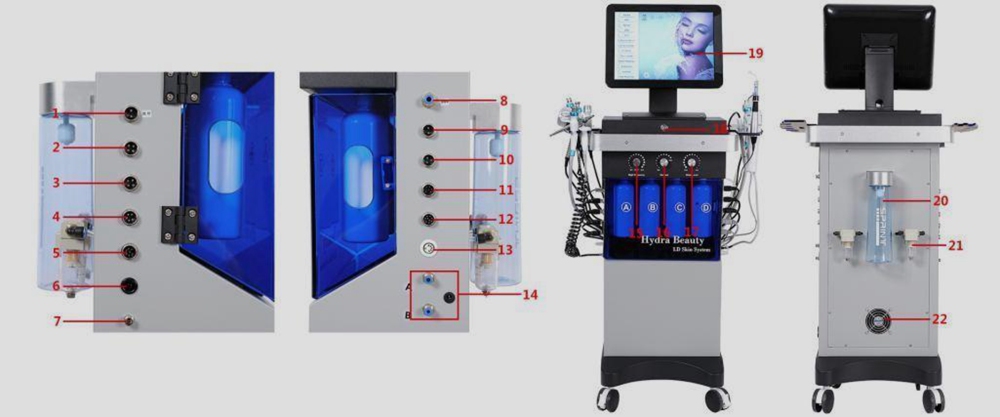 2023 Beauty Products Skincare Tools 14 in 1 Aqua Peel Hydra Dermabrasion Machine For Facial Care