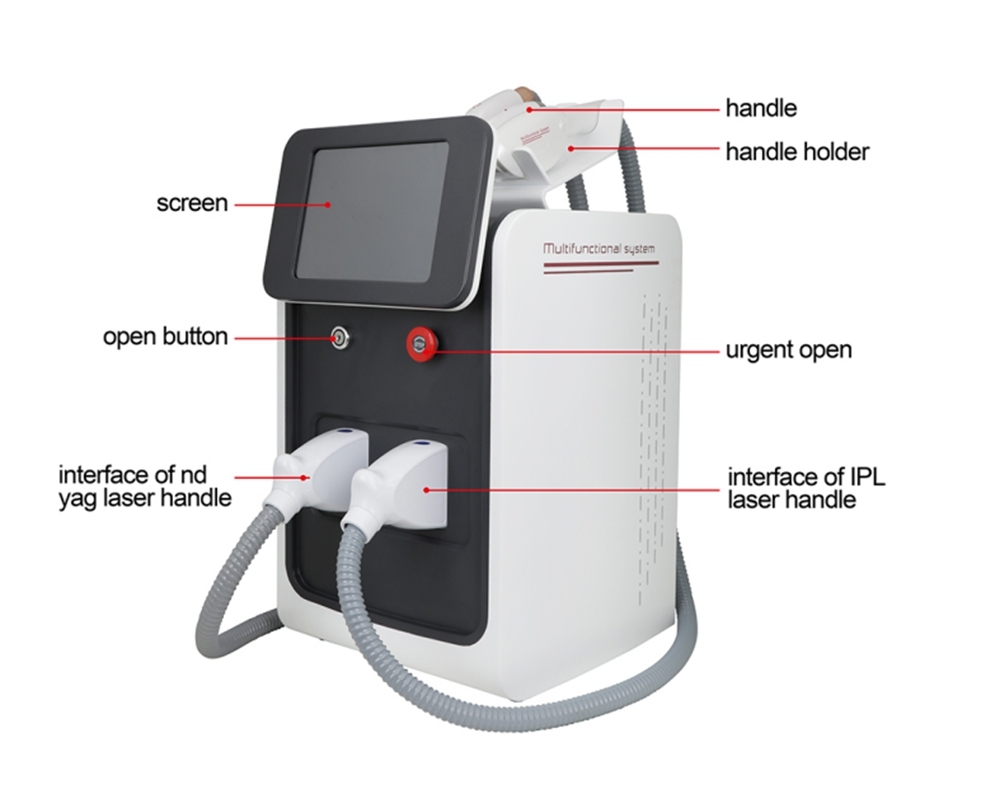 Picosecond Laser 3 in 1 Electron Light Hair Removal Ipl RF Handle Diode Laser Hair Removal Pigment Tattoo