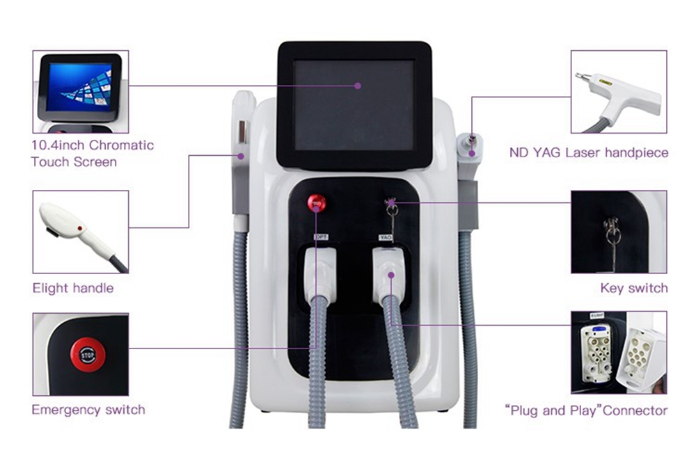 Picosecond Laser 3 in 1 Electron Light Hair Removal Ipl RF Handle Diode Laser Hair Removal Pigment Tattoo