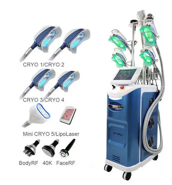 cryoliposis 4 handles and RF technology plus Emsculpt 4 handles with radiofrequency